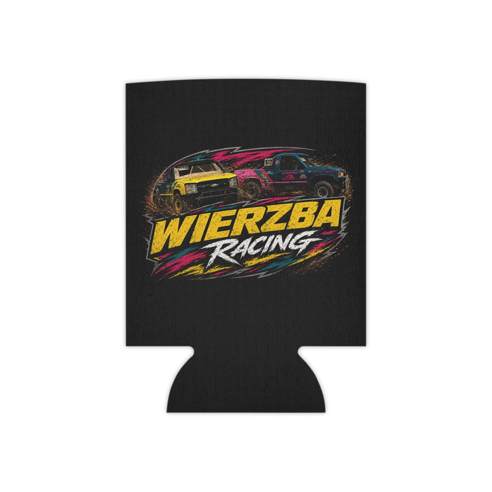 Wierzba Racing Can Koozie Logo and Race Numbers